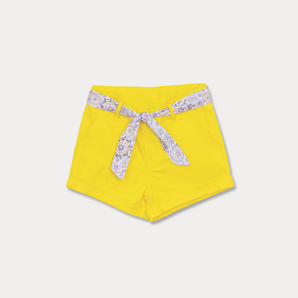 Short Amarillo Para Niña