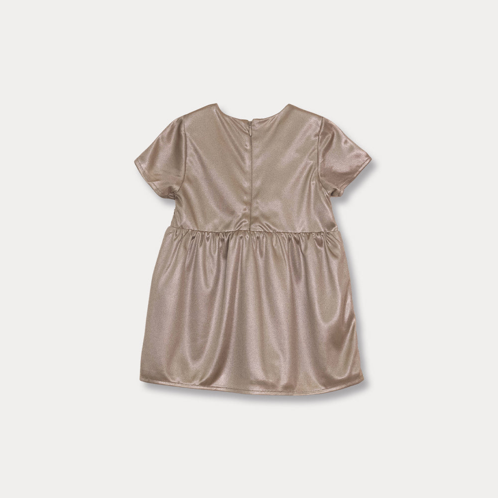 Vestido Dorado Para Bebé Niña