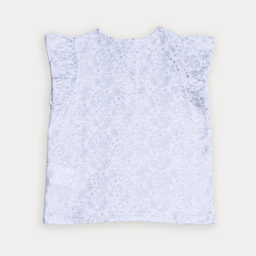 Franela Blanca Con Estampado Bacterias