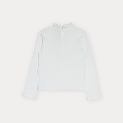 Franela Cuello Tortuga Crema