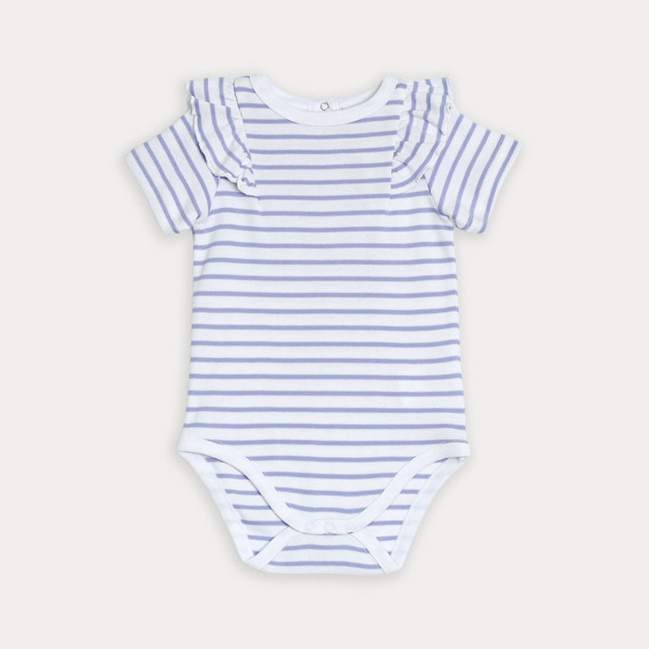 Body de rayas lila para bebé niña
