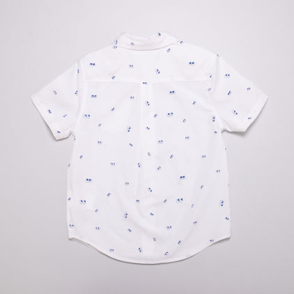 Camisa blanca estampada