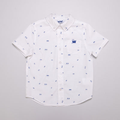 Camisa blanca estampada