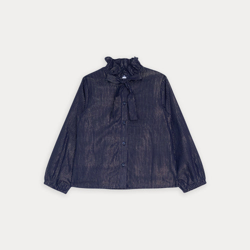 Blusa Azul Con Dorado