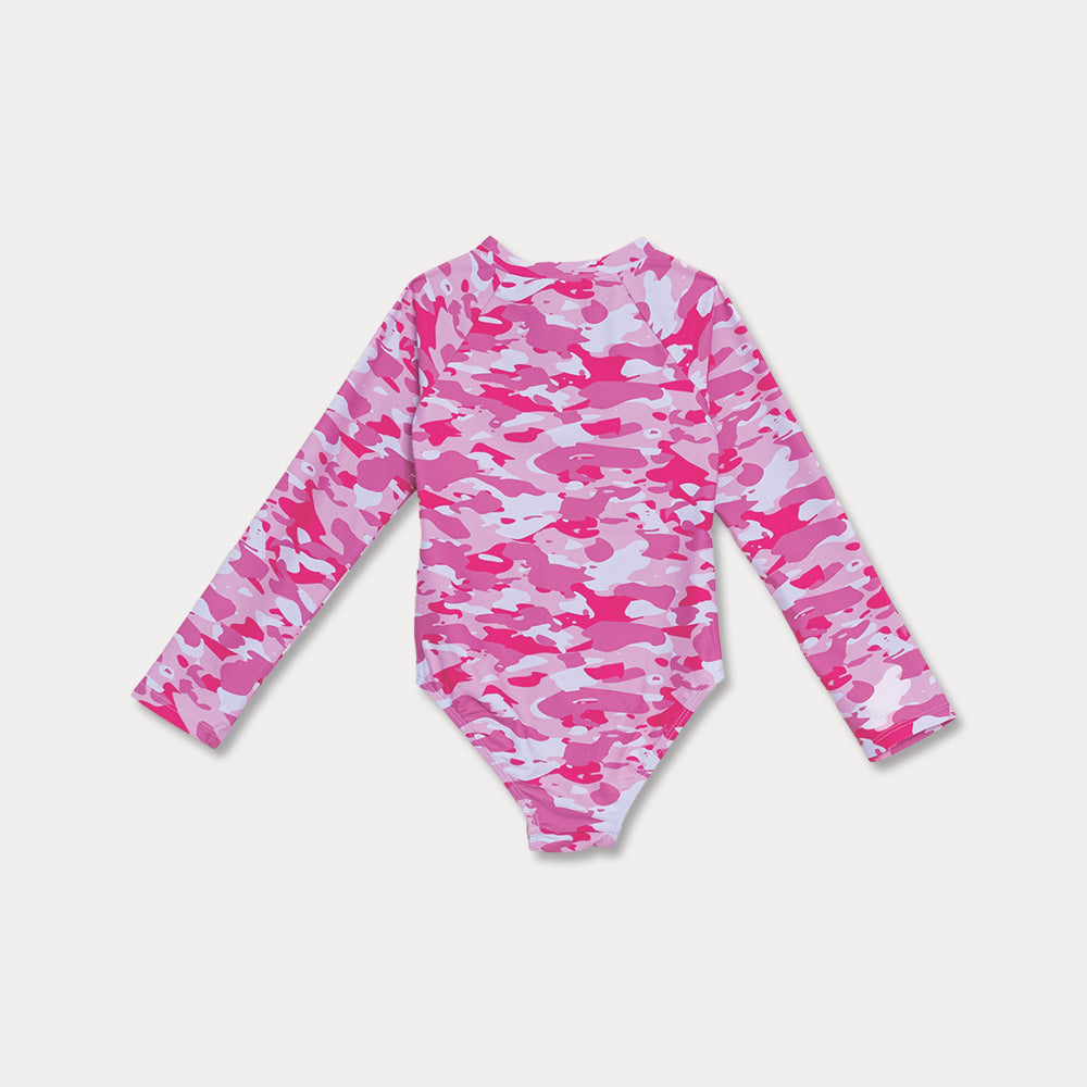 Traje De Baño De Camuflaje Para Niña