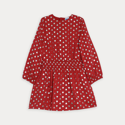 Vestido Rojo De Corazones