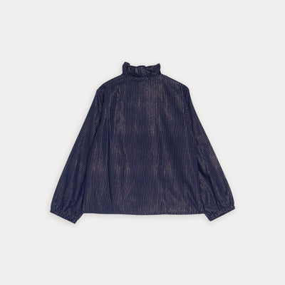 Blusa Azul Con Dorado