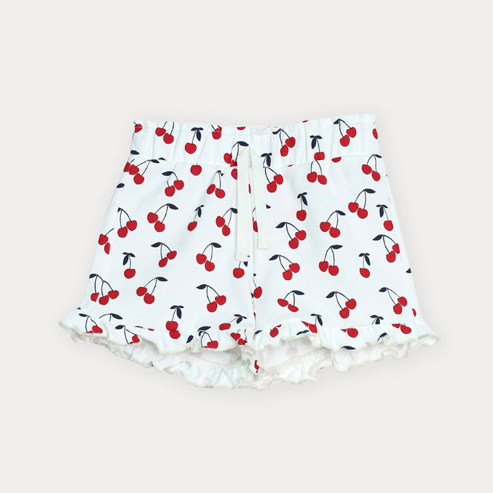 Short de cerezas para bebé niña