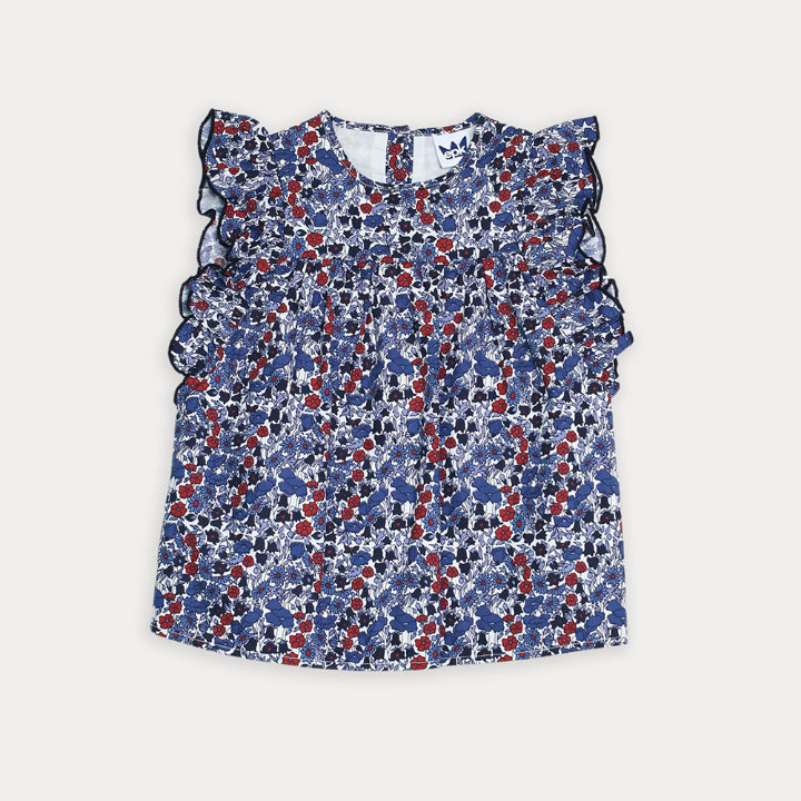 Blusa de flores para niña