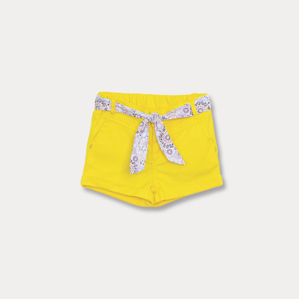 Short Amarillo Para Bebé Niña