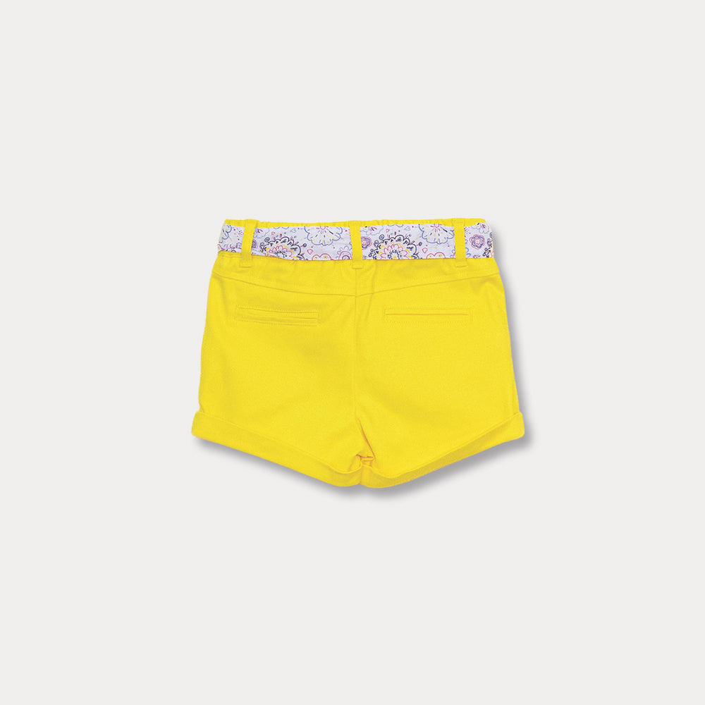 Short Amarillo Para Bebé Niña