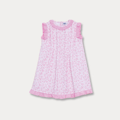 Vestido De Flores Rosadas Para Bebé Niña