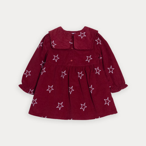 Vestido Vinotinto De Estrellas