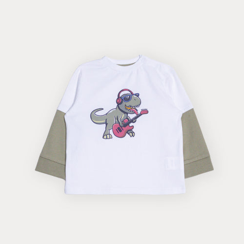 Franela Manga Larga Con Grafico