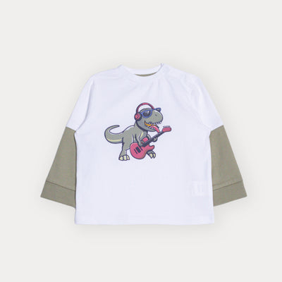 Franela Manga Larga Con Grafico