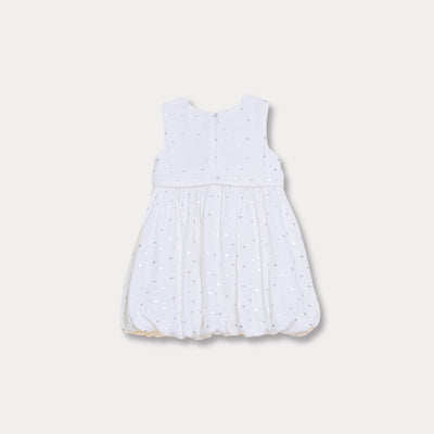 Vestido Blanco De Estrellas Para Bebé Niña