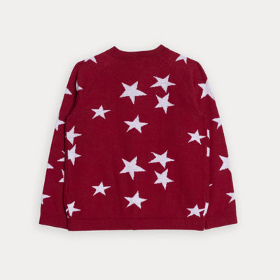 Cardigan Vinotinto De Estrellas