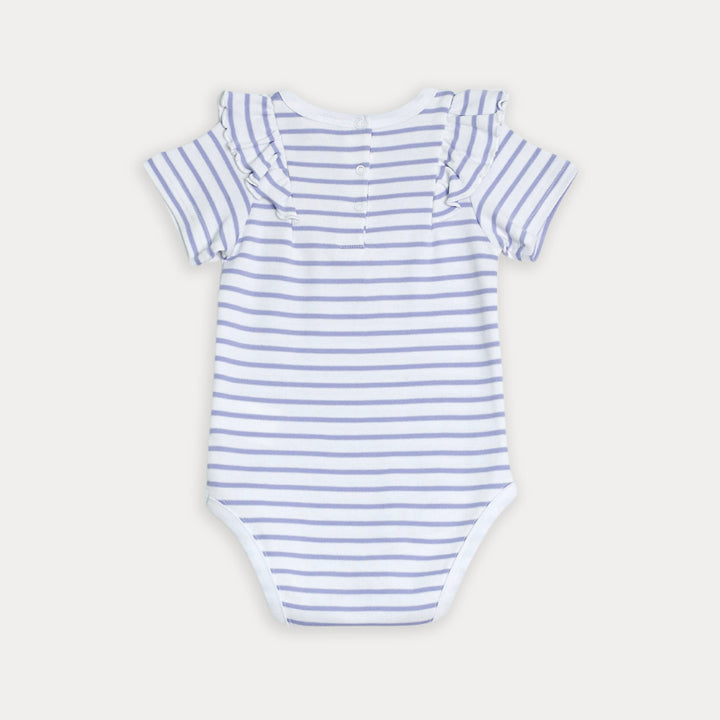 Body de rayas lila para bebé niña