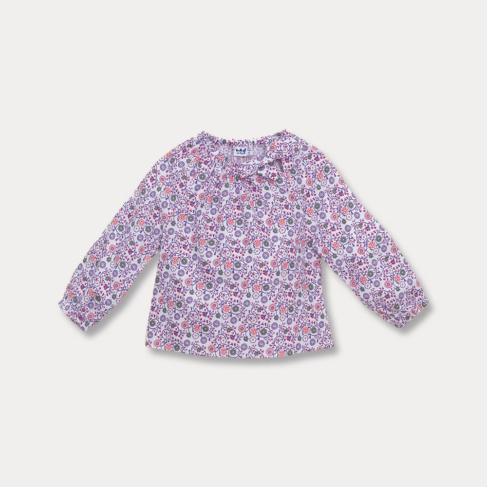 Blusa Multicolor De Flores Para Bebé Niña