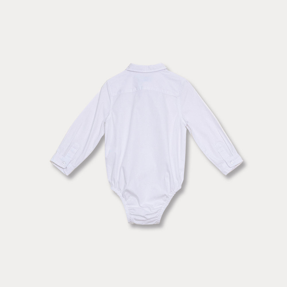 Body Camisa Blanca Para Bebé Niño