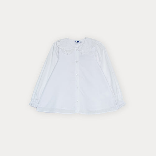 Blusa Blanca Con Cuello