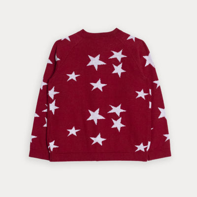 Cardigan Vinotinto De Estrellas