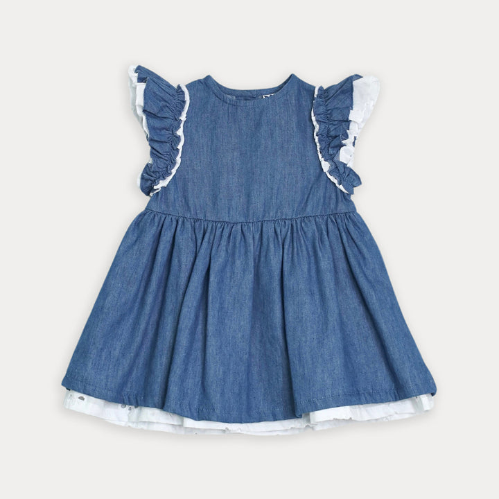 Vestido chambray para bebé niña
