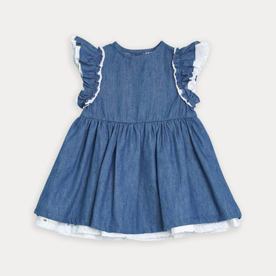 Vestido chambray para bebé niña