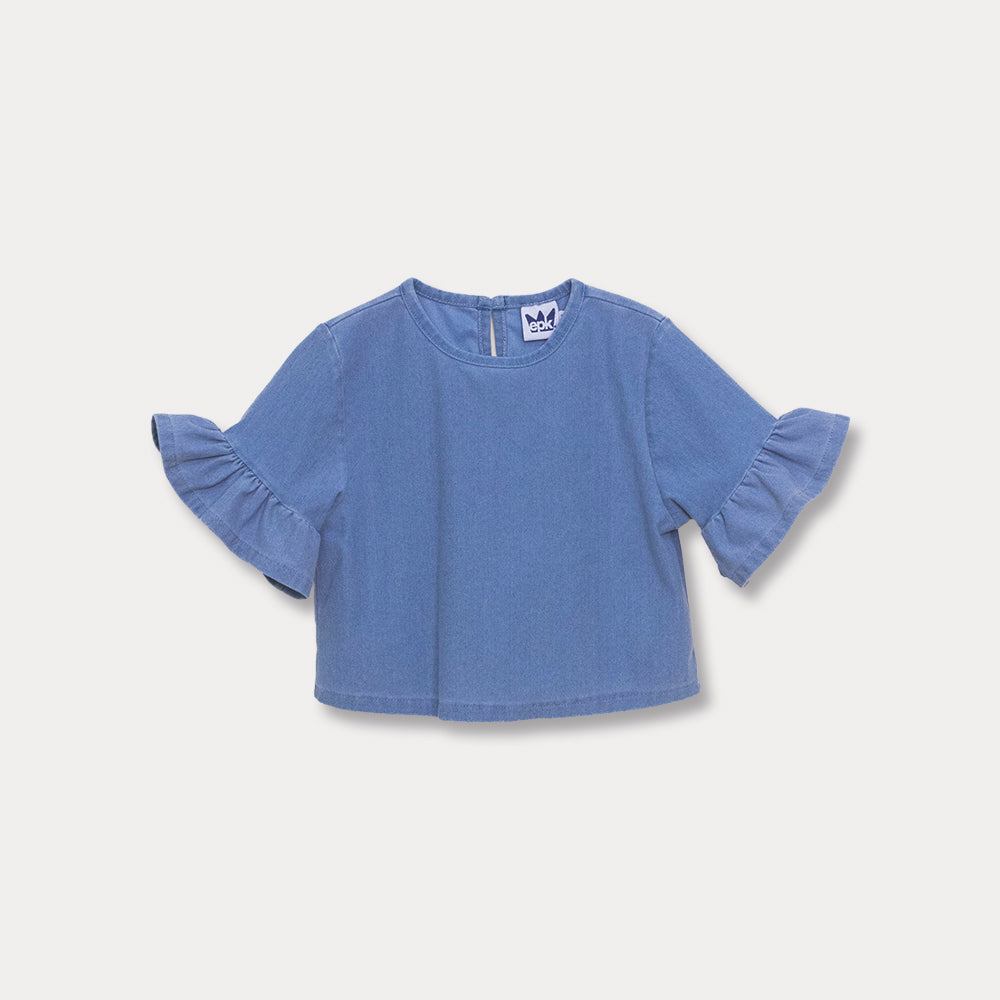 Blusa De Chambray Para Niña