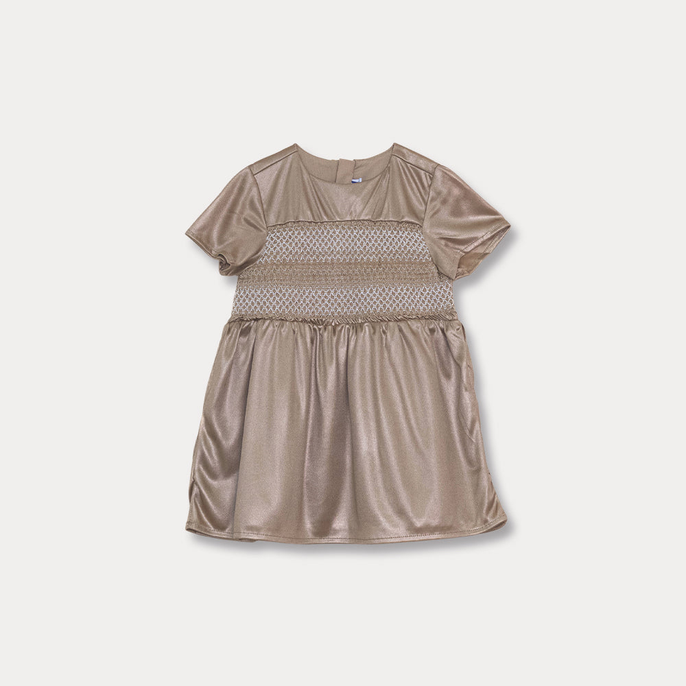 Vestido Dorado Para Bebé Niña