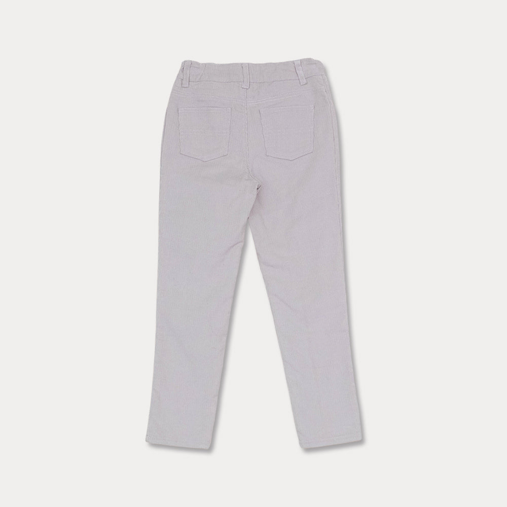 Pantalón Crema De Corduroy Para Niño