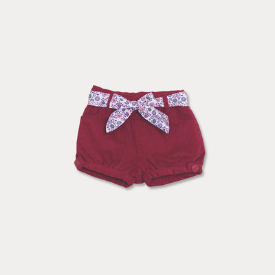 Short Rojo Bebé Niña