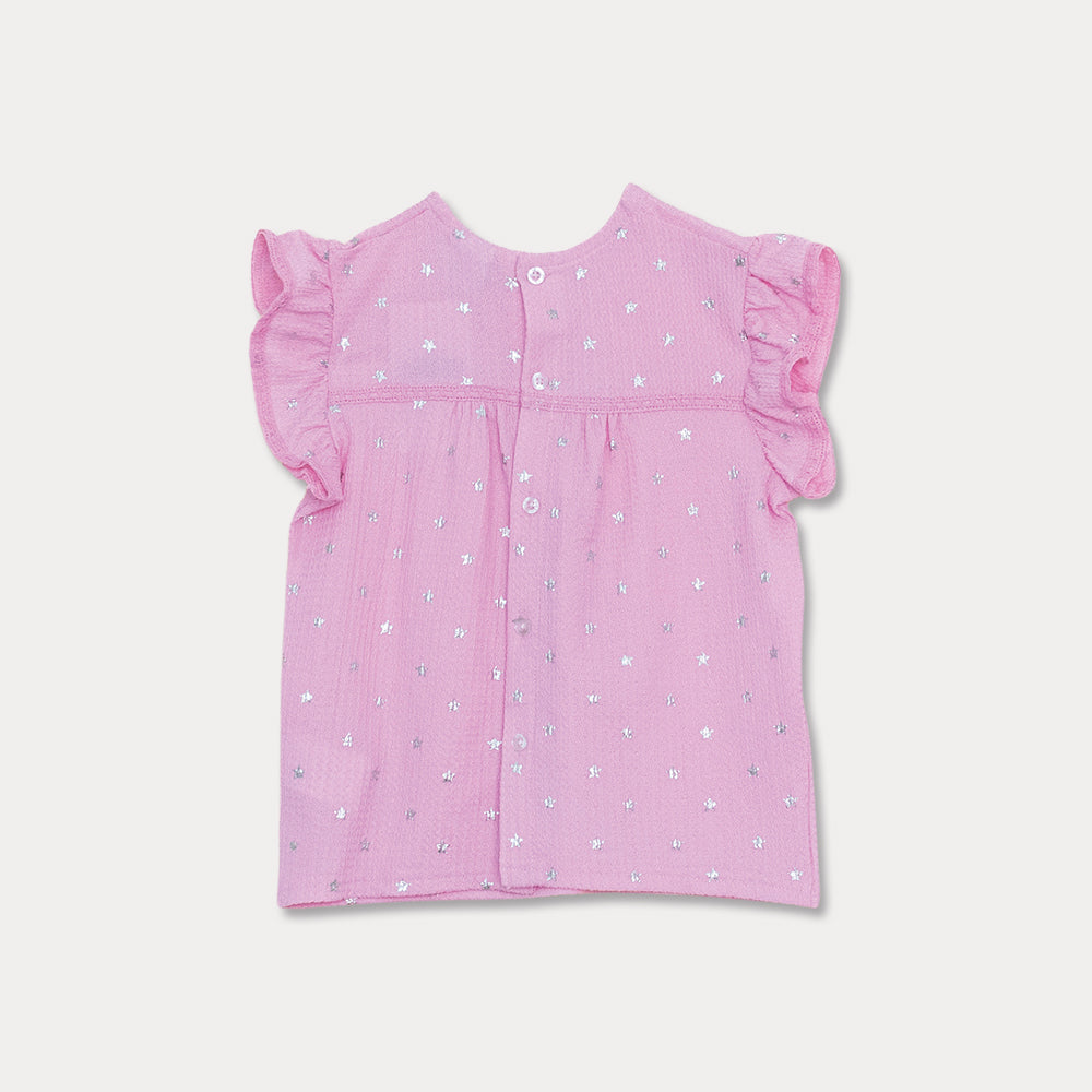 Blusa Rosada De Estrellas Para Niña