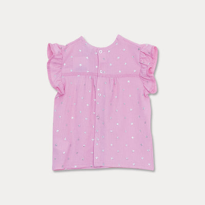 Blusa Rosada De Estrellas Para Niña