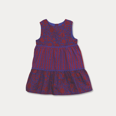 Vestido Rojo Y Morado Bebé Niña