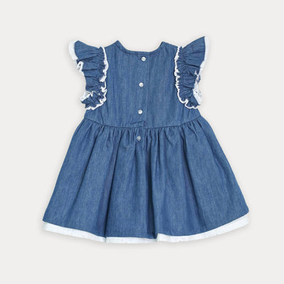 Vestido chambray para bebé niña