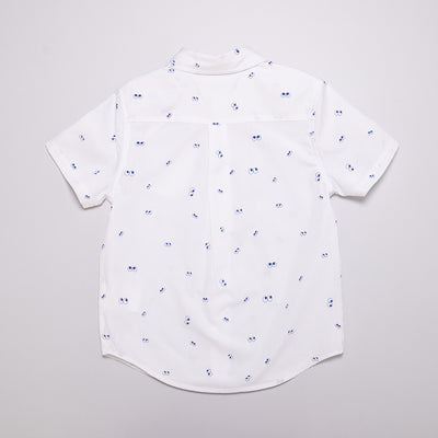 Camisa blanca estampada