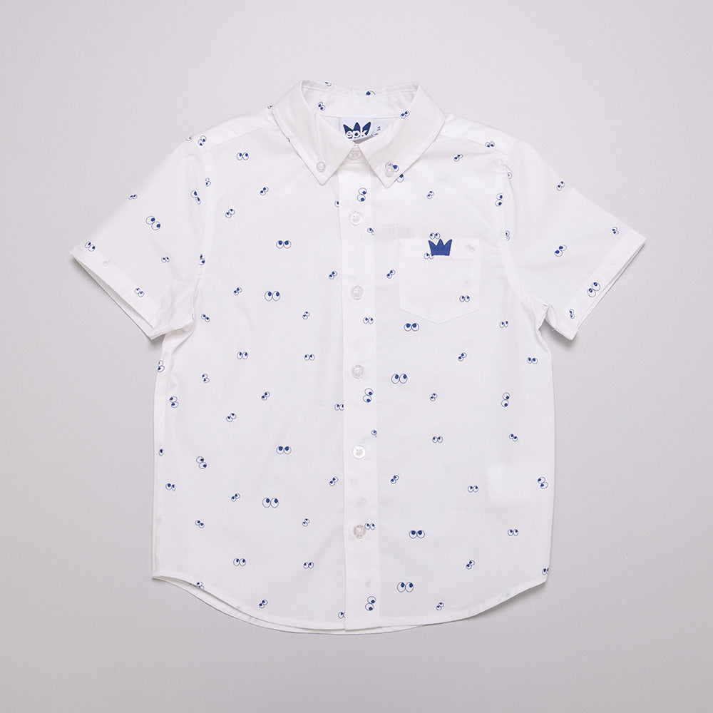 Camisa blanca estampada