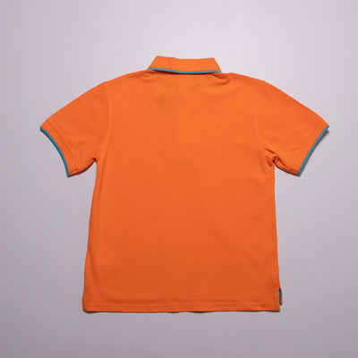 Chemise anaranjada con detalles en turquesa