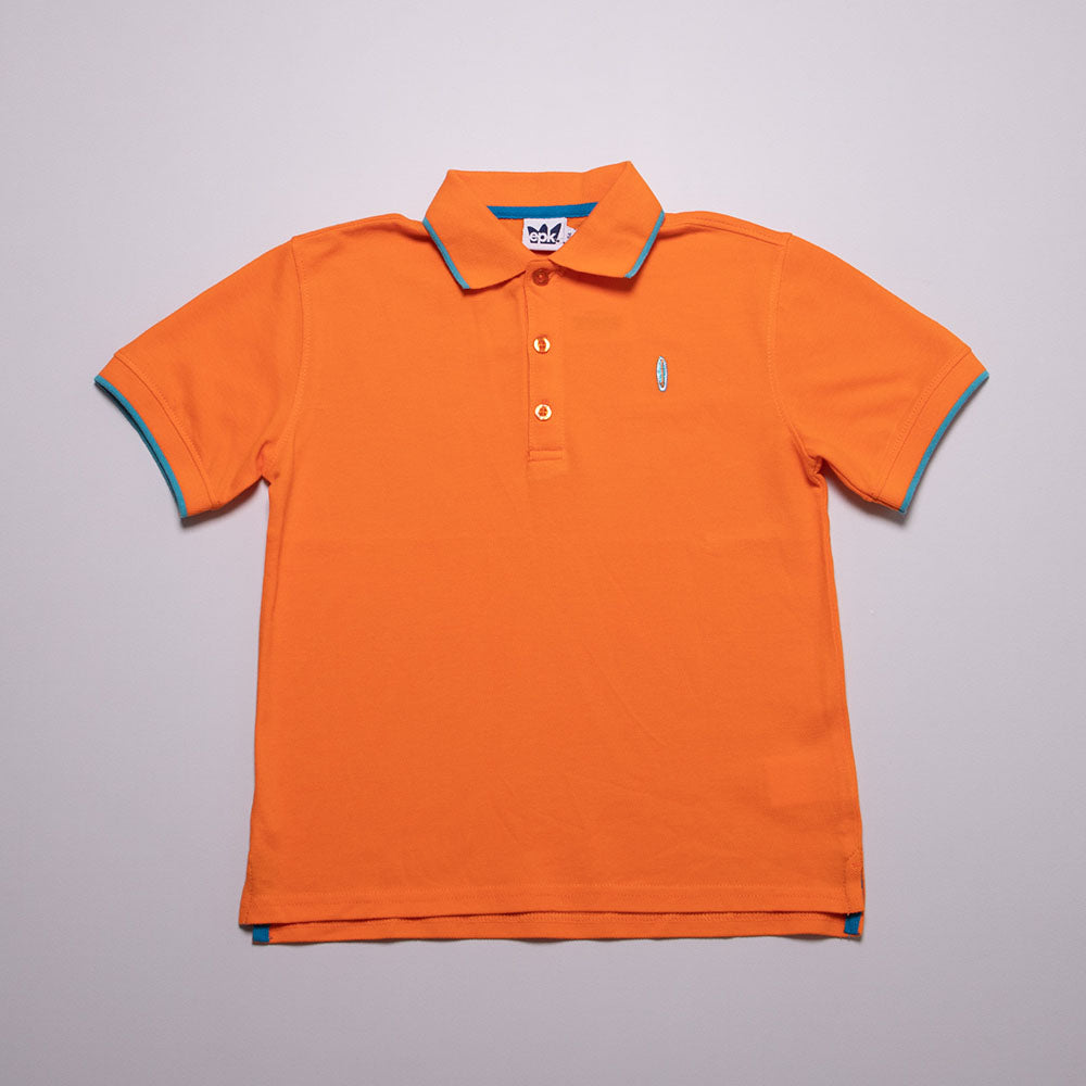 Chemise anaranjada con detalles en turquesa