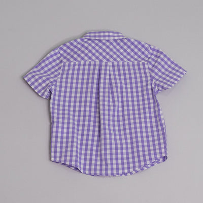Camisa de vichy morado